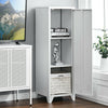Living Room Cabinet Metal 1 Door Storage Cupboard Shelves Stand Filling Cabinet