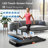 2-in-1 Walking Pad Treadmill Under Desk Running Machine LED Panel W/ 12 Programs