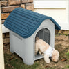 Plastic Dog House Kennel Outdoor Indoor Weatherproof Pet Animal Home Shelter