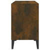Small Rustic TV Cabinet Chic Sideboard Metal Legs Media Storage TV Stand Unit