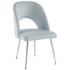 Velvet Dining Chairs Set of 2 Upholstered Seat Accent Chairs Kitchen Chairs Grey