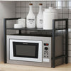 Kitchen Storage Rack 2 Tier Microwave Oven Pan Holder Iron Shelving Corner Shelf