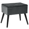 Ottoman Storage Velvet+MDF Toy Box Pouffe Seat Foot Stool With lid grey/pink