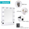 Vanity Makeup Mirror LED Lights Wall /Desk Freestanding with 10 Bulbs QUALITY CE