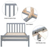 Single Bed Grey 3ft Solid Wooden Bed Frame Adult, Children Bed 90 x 190 cm