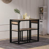 Metal & Wooden Dining Set Compact 2 Seater Bistro Cafe Bar Dining Table & Chairs