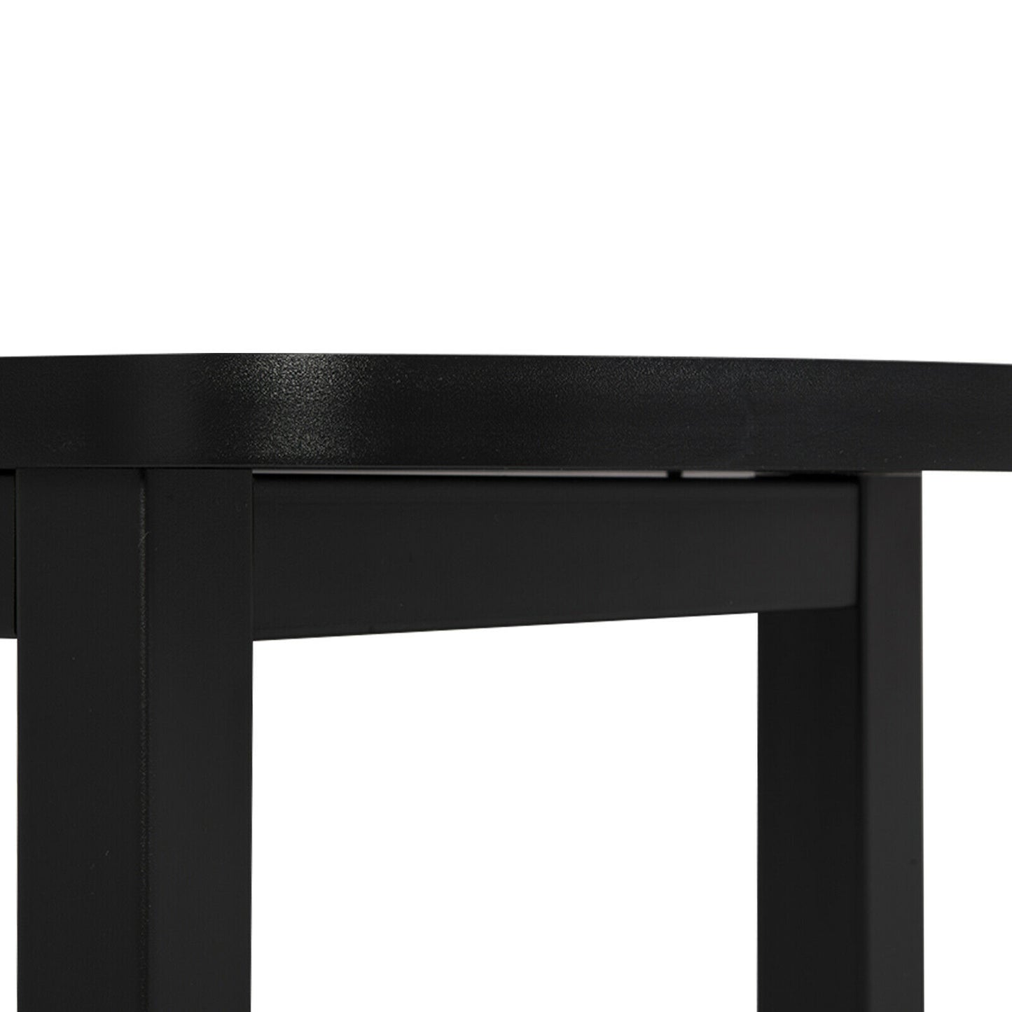 Bar Table with 2 Storage Shelves Breakfast Dining Table Kitchen Bistro MDF Metal