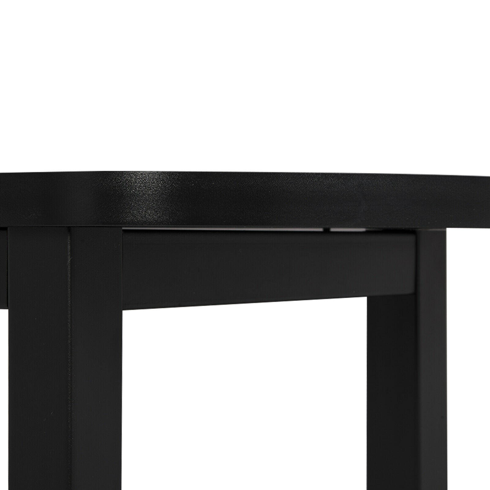 Bar Table with 2 Storage Shelves Breakfast Dining Table Kitchen Bistro MDF Metal