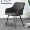 Set Of 2 Dining Chairs Faux Leather Office Chairs Padded Seat Kitchen Furniture