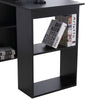 120cm Computer Desk Bookshelf Writing Table Workstation 6 Shelves Black