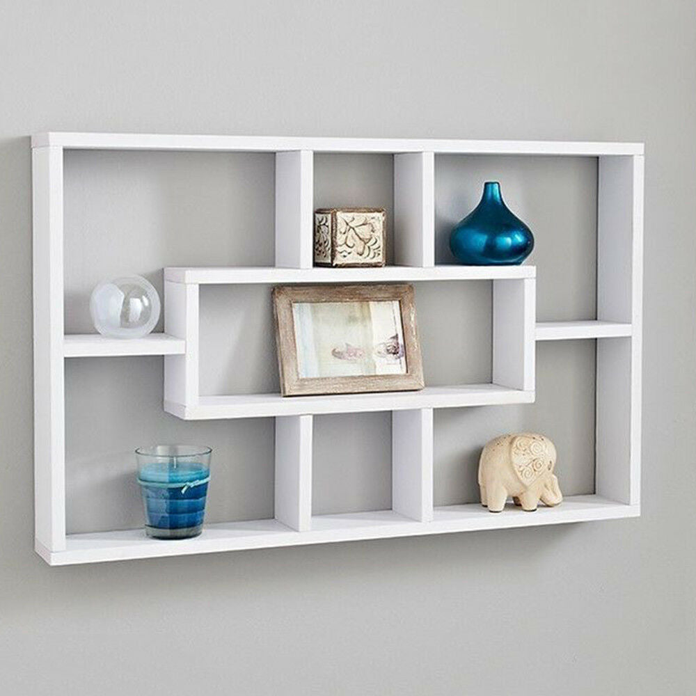 Stylish Space Saving Floating Wall Shelves Display Shelf Bookshelf Storage Unit