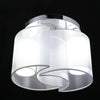 Modern Chrome Fabric Chandelier Flush Mount Ceiling Lamp Light Living Room Home