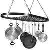 Oval Kitchen Iron Pot Rack Ceiling Hanging Cookware Storage Pan Holder Hanger UK