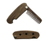 Foldable Comb Black Walnut High Quality Wooden Mustache and Beard Brush