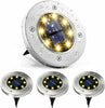 Solar In Ground Lights Outdoor Buried Lamp Disk 8/10/12LED Lawn Pathway Garden