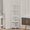 5 Tier Corner Shelving Unit Triangle Bookcase Storage Display Shelf Free Stand