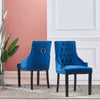 2pcs Accent Knocker Velvet Soft Fabric Dining Chairs Studded Padded Armchairs UK