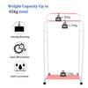 Industrial Double Rod Garment Rack Hanging Clothes Rack Stand Shoe Rack Wardrobe