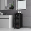 Mondeer Black Plastic Storage Boxes Storage File Cabinet on Wheels Removable