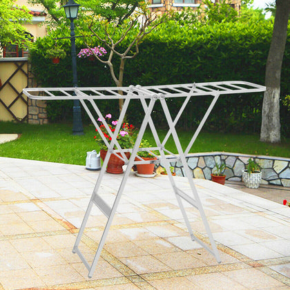 Folding Clothes Airer Winged Garment Towel Laundry Hanging Drying Rail Rack