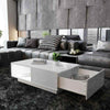 High Gloss Coffee Table Wooden Drawer Storage Modern Living Room Furniture UK