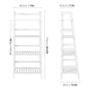 Ladder Bookcase Bamboo Storage Shelving Unit 4Tier Plant Rack Freestanding Shelf