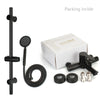 Modern Round Head Thermostatic Bar Shower Mixer Bathroom Riser Valve Taps Set UK