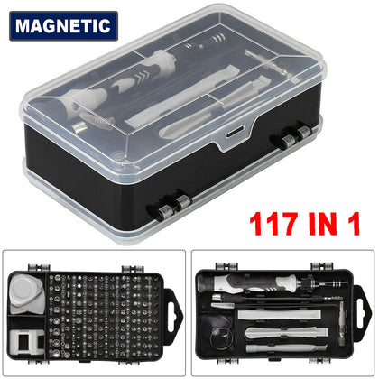 117 In 1 Pro Multi Electric Precision Mini Screwdriver Set Bits Repair Tool Kit