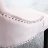 2pcs Accent Knocker Velvet Soft Fabric Dining Chairs Studded Padded Armchairs UK
