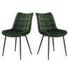 2x Dining Chairs Kitchen Living Room Lounge Counter Chair Velvet Metal Legs Home