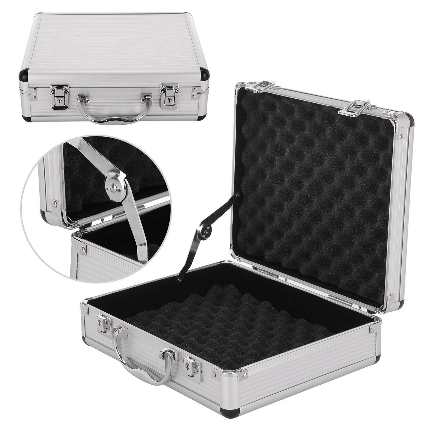 Large Hard Aluminium Flight Case Foam Lockable Tool Camera Gun Storage Carry Box