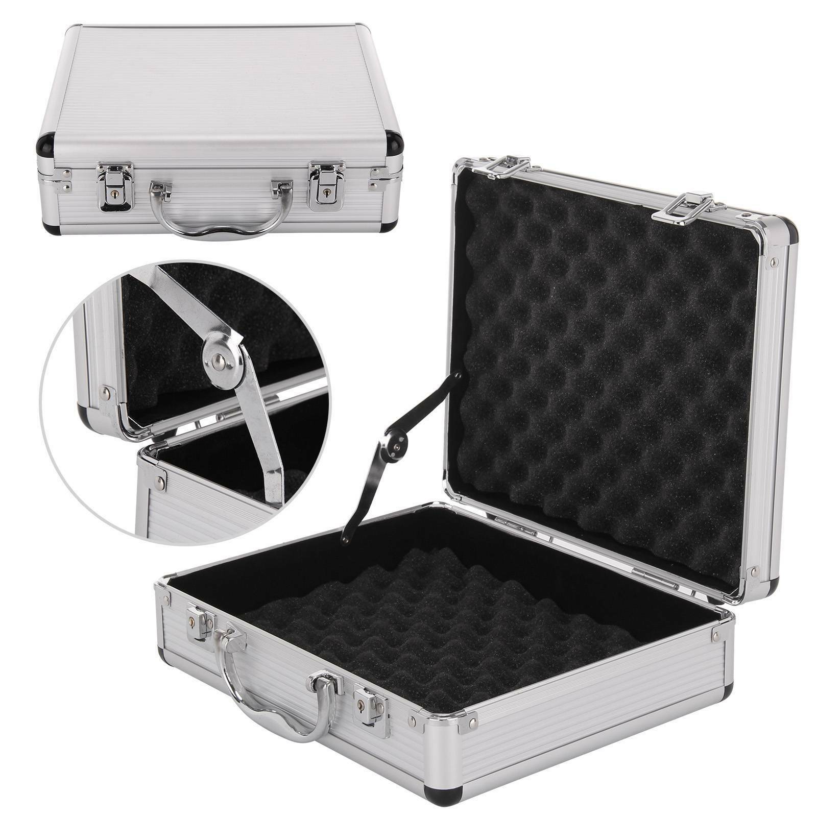 Large Hard Aluminium Flight Case Foam Lockable Tool Camera Gun Storage Carry Box