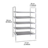 3,4 & 5 Self Shoe Rack Shoes Storage Organiser Stand Holder 12-18 Pairs Grey