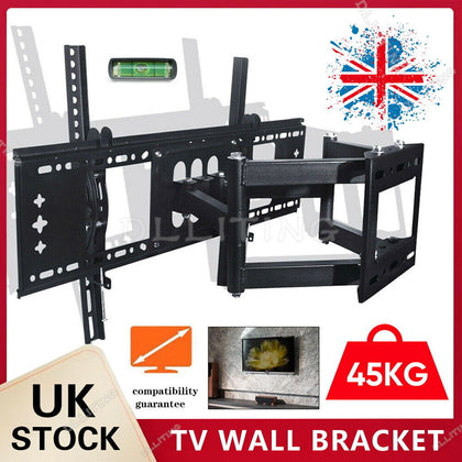 TV Wall Mount Bracket Motion Tilt Swivel Pivot Tough For 32 40 50 55 60 65 inch