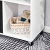 Home Office Mobile Cabinet Storage Organizer w/ Castor, Drawer, Key