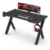 47" Gaming Desk Computer Table PC Laptop RGB LED Lights Racing Gamer Workstation
