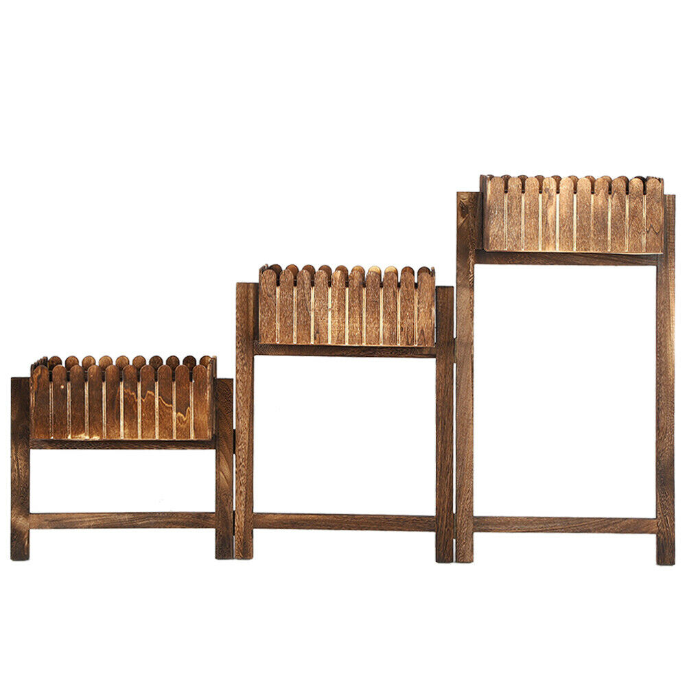 Retro Creative Wooden Plant Flower Pot Display Stand Shelf Storage Rack Holder