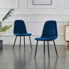 Set of 2/4/6 Velvet Dining Chairs Padded Seat Metal Legs Kitchen Home Office UK