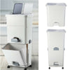 2/3 Compartment Kitchen Recycling Waste Bin Dustbin Trash Bin Rolling