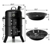 Smoker BBQ Charcoal Grill Portable Outdoor Barbecue Meat Food Cooking Drum Oven