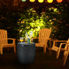 45L Patio Cool Bar Table Outdoor Cooler Ice Box w/ Lid Side Handles & Buckle