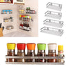 STAINLESS STEEL STORAGE SHELF KITCHEN BATHROOM BOTTLE ORGANIZER SPICES JARS RACK