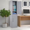 1.8m Locker Office Cabinet Storage Cold Rolled Steel w/ Shelves Grey