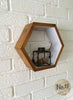 Handmade Wooden Hexagon Shelf/ Walnut