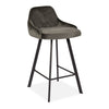 Two Alfa Velvet Barstools Counter Height Breakfast Bar Stools