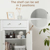 Bathroom Floor Cabinet Wooden Storage Cupboard W/ Drawer & Adjustable Shelf