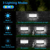 468LED Solar Powered Wall Security Lights PIR Motion Sensor Garden Outdoor Lamp