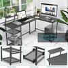 L-Shaped Computer Corner Desk PC Table Workstation Home Office Study Furniture