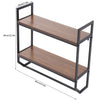 2-Tier Wall Mounted Towel Bar Utility Storage Shelf Rack Bathroom Organizer