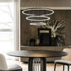 LED Pendant Light Ring Adjustable Lamp Ceiling Lights Decor Lighting Variable